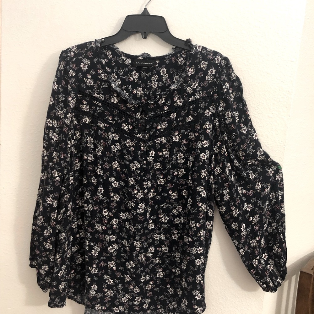 Blue long sleeve pop over